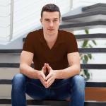 Collar Solid T-Shirt